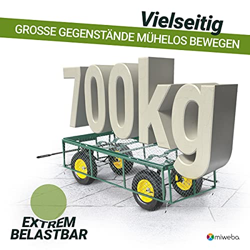 Gartenwagen Miweba Bollerwagen MB-700, Wände klappbar