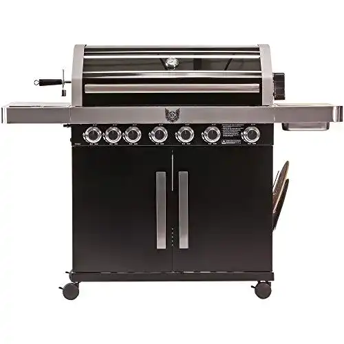 Gasgrill 6 Brenner MAXXUS Gasgrill BBQ CHIEF 12.0, Deckel