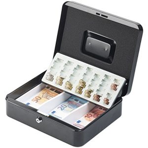 Geldkassette Xcase Geldkasse: Stahl-, Münzzählbrett, Scheineinsatz