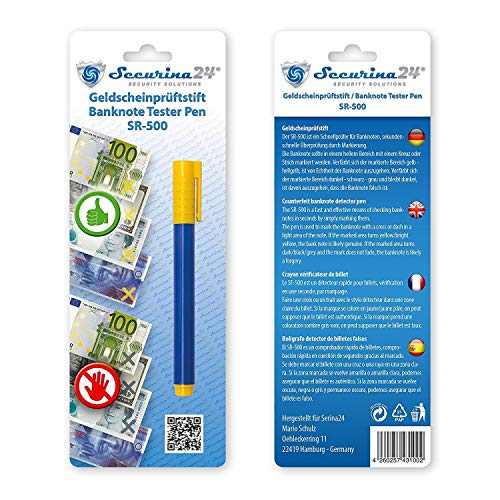 Geldscheinprüfstift Securina24 Prüfstift SR-500, 10 Stück