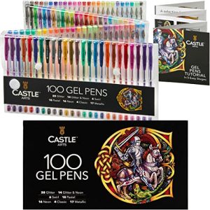 Gelstifte Castle Art Supplies 100, Profimalset, feine Spitzen