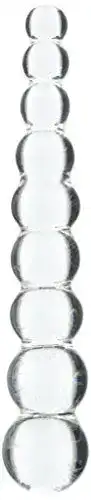 Glasdildo PIPEDREAM Icicles No.2 Beaded Clear Glass Dildo
