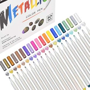 Glitzerstifte DealKits Permanent Metallic Marker Stifte, 20 Farben