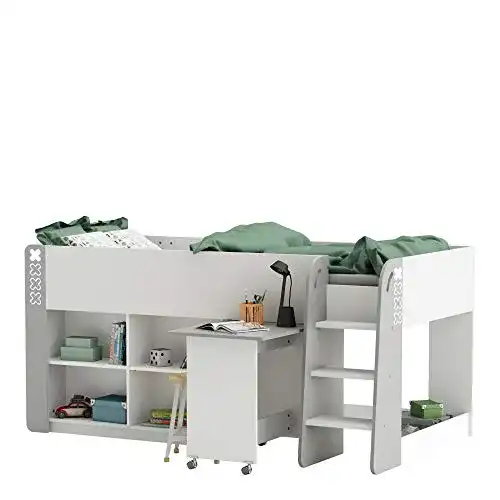 Die beste Hochbett mit Schreibtisch habeig Kinderbett HOCHBETT Weiss 2026 Test Bestseller Hochbett mit Schreibtisch habeig Kinderbett HOCHBETT Weiss