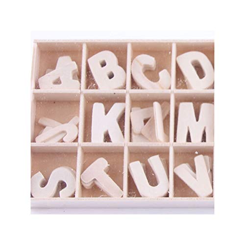 Holzbuchstaben Sprießen 130 Stücke (je 5 Buchstaben), Hölzern