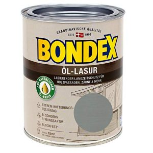 Holzlasur grau Bondex Öl-Lasur 0,75l, metallic grau