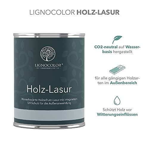 Holzlasur grau Lignocolor, für Außen 750ml (Steingrau)