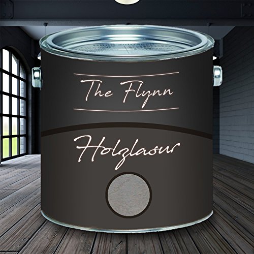 Holzlasur grau The Flynn, hochwertig, wetterfest, 1 L, Silbergrau