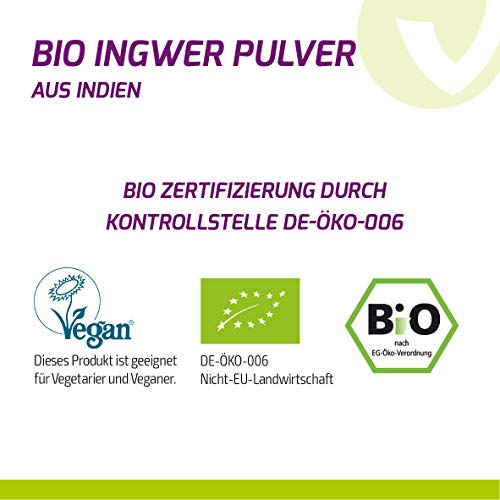 Ingwerpulver Vita2You Bio Ingwer Pulver 1 kg im Zippbeutel