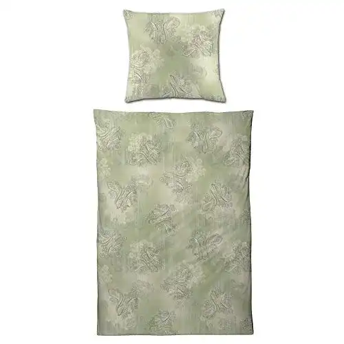 Jersey-Bettwäsche ESTELLA Kissenbezug, Verde, 40×80 cm