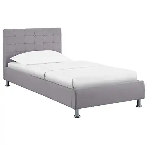 Jugendbett CARO-Möbel Polsterbett Cannes in grau Einzelbett