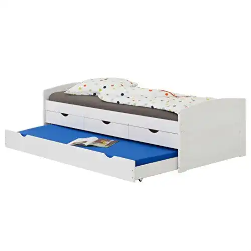 Jugendbett IDIMEX Kojenbett Jessy, Funktionsbett mit Stauraum