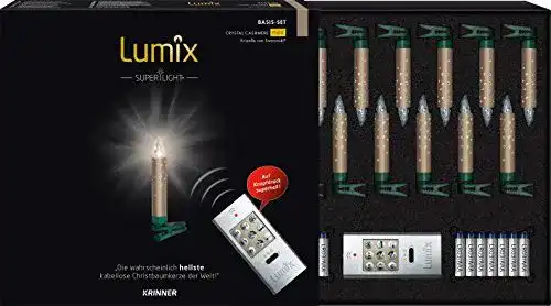 Kabellose Christbaumkerzen Krinner LUMIX Superlight Mini Crystal