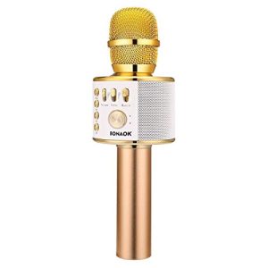 Karaoke-Mikrofon BONAOK Drahtlos Bluetooth, 3 in 1