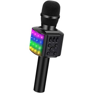 Karaoke-Mikrofon BONAOK Karaoke Mikrofon Led, 4-in-1
