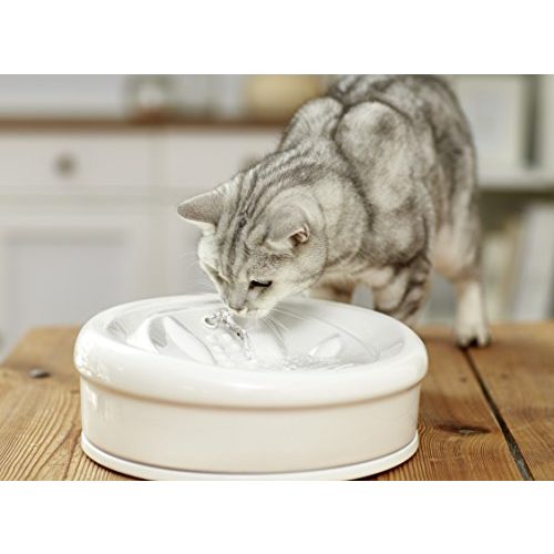 Katzenbrunnen (Keramik) aqua feline Premium (Weiß)