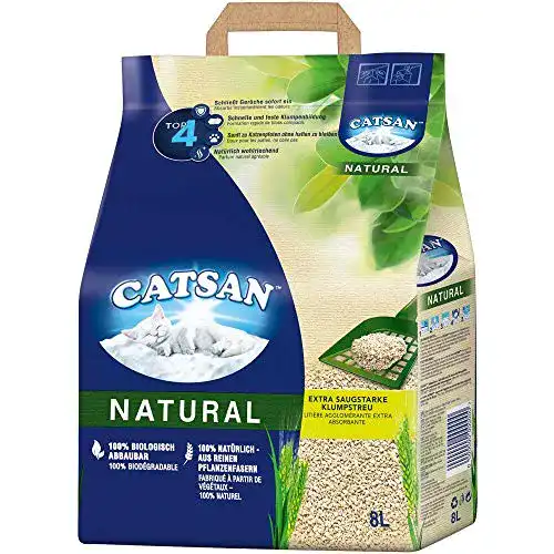 Katzenstreu-Pellets Catsan Natural, Kompostierbar, Klumpstreu, 8 L