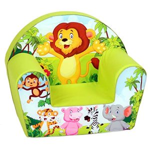 Children's armchair Delsit Baby armchair Children's armchair for boys Zoo Green