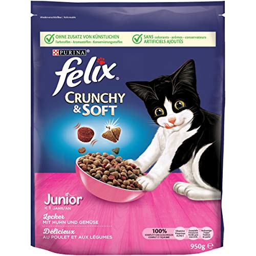 Die beste kittenfutter felix crunchy soft junior trocken huhn u gemuese Bestsleller kaufen