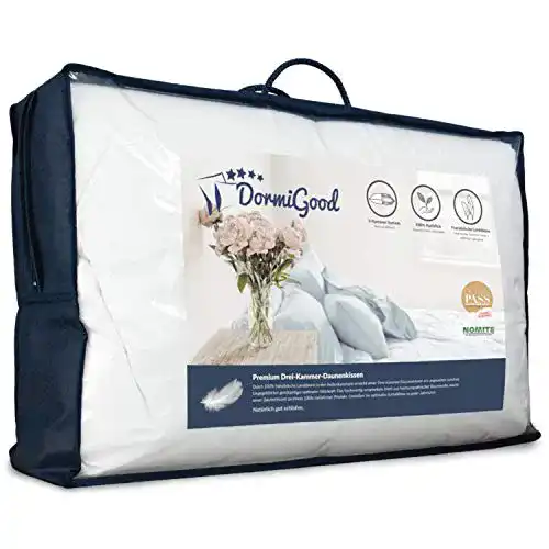 Kopfkissen 80 x 80 cm DormiGood, Premium Daunenkissen