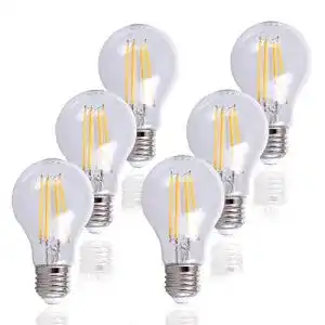 LED (E27) dimmbar Paco Home, Glühbirne, klares Glas, 6er Set