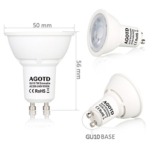 LED-GU10 (dimmbar) AGOTD LED GU10 Dimmbar, 6er Pack