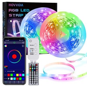 LED-Strip HOVVIDA LED Strip, 15M Bluetooth, RGB 5050 12V