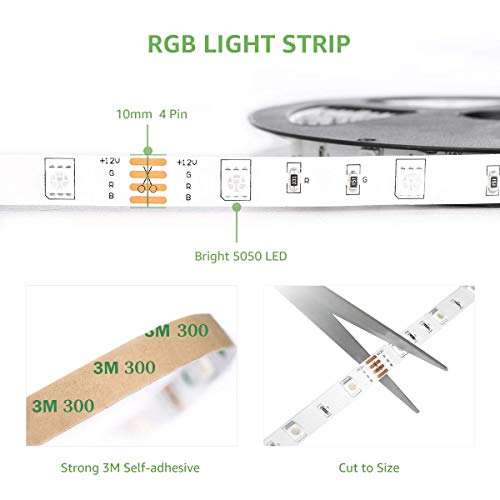 LED-Strip LE D Strip 5M RGB Set, 5050 SMD 150 Ds Streifen, 12V