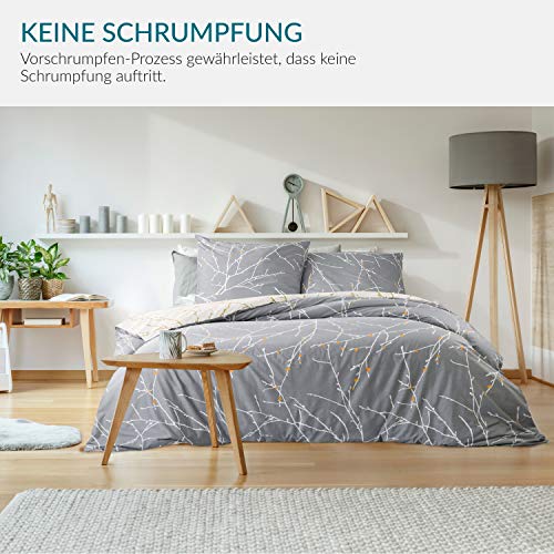 Leinen-Bettwäsche BEDSURE Bettwäsche 200×200 Baumwolle Set