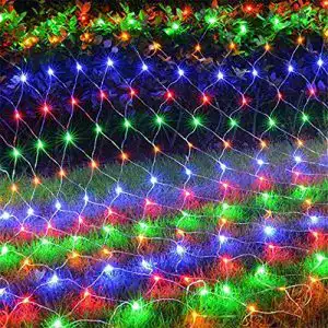 Lichternetz QVIVI LED, 2x2m 144 Lichtervorhang, 8 Modi