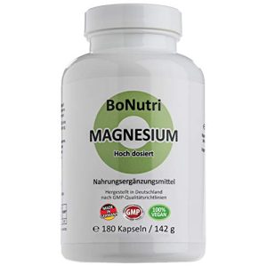 Magnesiumcitrat-Kapseln BoNutri, 180 vegane Kapseln