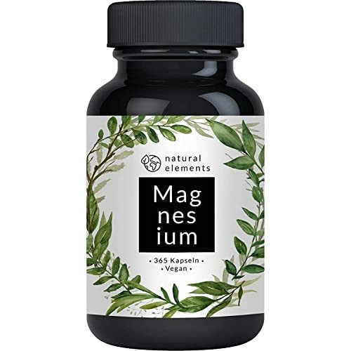 Magnesiumcitrat-Kapseln natural elements, 365 Kapseln