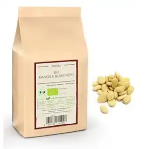 Mandeln blanchiert Kamelur 1kg BIO, ohne Haut, ungesalzen