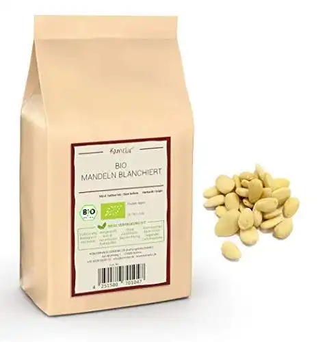 Mandeln blanchiert Kamelur 1kg BIO, ohne Haut, ungesalzen
