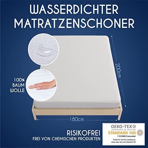 Matratzenschoner 180 x 200 Dreamzie Moltonauflage Anti-Allergie