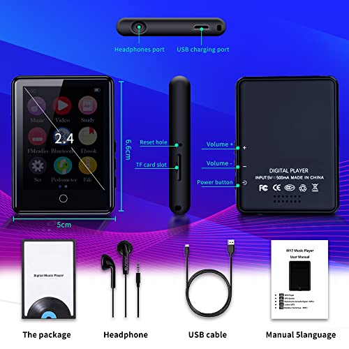 MP3-Player mit Lautsprecher FemKey MP3 Player, Bluetooth 5.0