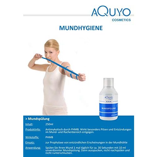 Mundspülung Zahnfleischentzündung AQUYO Cosmetics Blueline