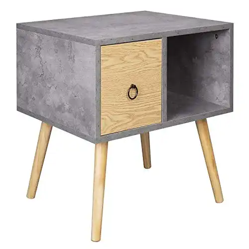 Nachttisch Holz WOLTU Nachttisch TSR72gr mit Schublade