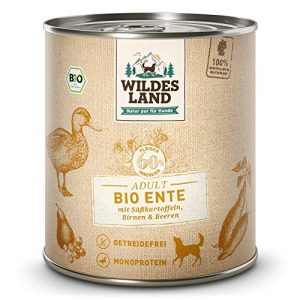 Nassfutter Hund getreidefrei WILDES LAND Bio Ente 6 x 800 g