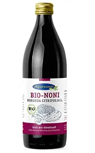Noni-Saft Ayursana Nonisaft (1000 ml), Bio-Qualität, 100% Direkt