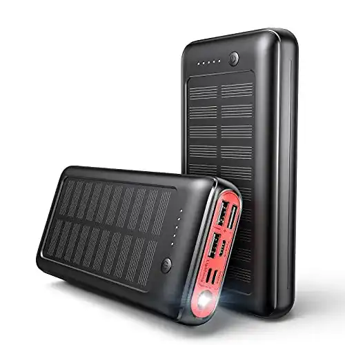 Outdoor-Powerbank JIGA Solar Power Bank 30000mAh, Solar