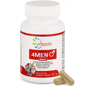 Potenzmittel Vihado 4Men direct, mit Zink, L-Arginin, 60 Kapseln