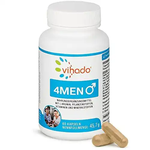 Die beste Potenzmittel Vihado 4Men Kapseln mit Zink, B-Vitamine, 60 Kaps. 2026 Test Bestseller Potenzmittel Vihado 4Men Kapseln mit Zink, B-Vitamine, 60 Kaps.