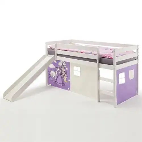 Prinzessinnen-Bett IDIMEX Spielbett Rutschbett Hochbett Benny