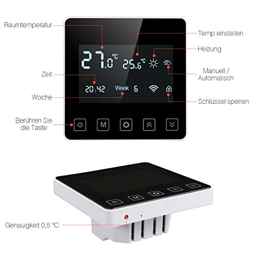 Raumthermostat WLAN SWAREY Smart WiFi-Thermostat