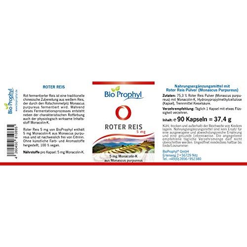 Roter-Reis-Kapseln BioProphyl ® 90 pflanzliche Kapseln
