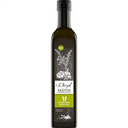 Salatöl Ölmühle Solling Bio Kräuter-Knoblauchöl, 500 ml