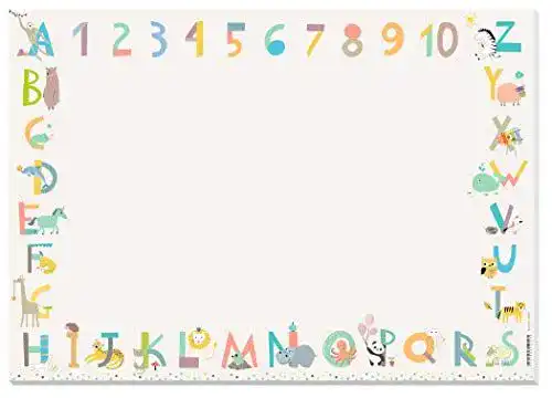 Schreibtischunterlage KAWAI-KAMI Kinder, ABC, Zahlen, Tiere