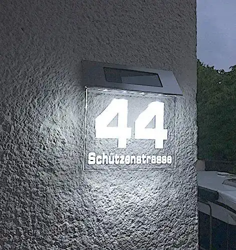 Solar-Hausnummer Jedwill Design Solar Stars, 140mm