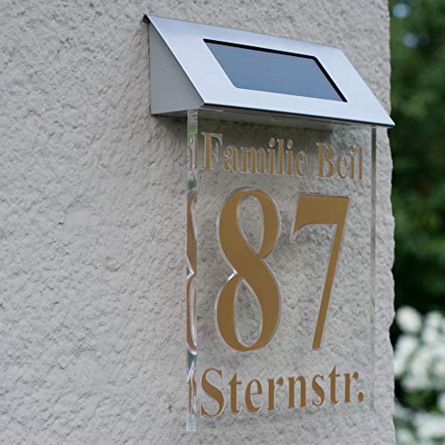 Solar-Hausnummer Jedwill Design Solar Stars, 190mm